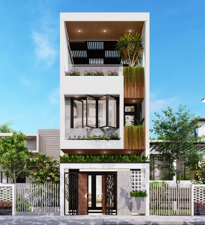 Mẫu thiết kế nhà phố lệch tầng 5×20 đẹp Phan Thiết