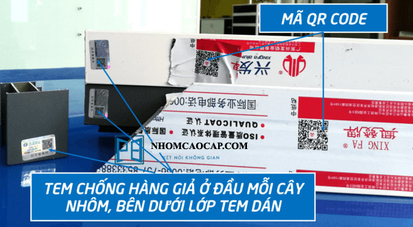 Cách kiểm tra tem nhôm Xingfa nhập khẩu chính hãng