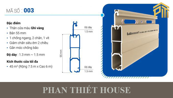 Cửa cuốn khe thoáng Đức Boodoor – 003
