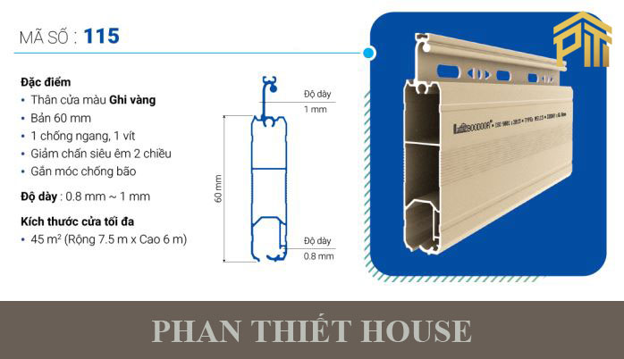 Cửa cuốn khe thoáng Đức Boodoor- 115