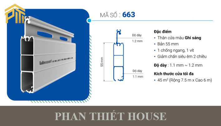 Cửa cuốn khe thoáng Đức Boodoor – 663