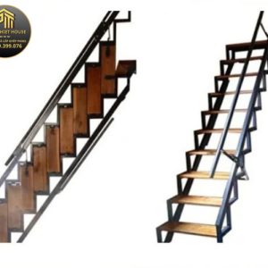 Thang sắt gấp gọn ốp tường – Không chiếm không gian
